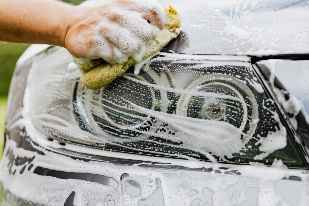 Cleaning headlights to prepare for cold weather
