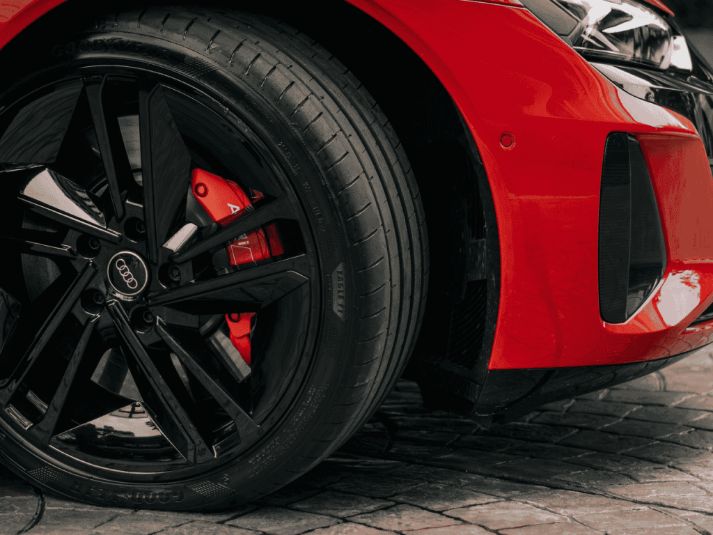 Eagle F1 tyres fitted to an audi for the high performance nature.